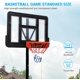 thumbnail image 5 of Yeshouse Sistema de canasta de baloncesto portátil, aro ajustable de 1,58 m a 3 m con ruedas incorporadas para jóvenes, 5 of 7