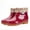 Red, variant on Tejiojio Fall Clearance Women's Fashion Color Imitation Animal Boots Plus Cashmere Boots Snow Boots