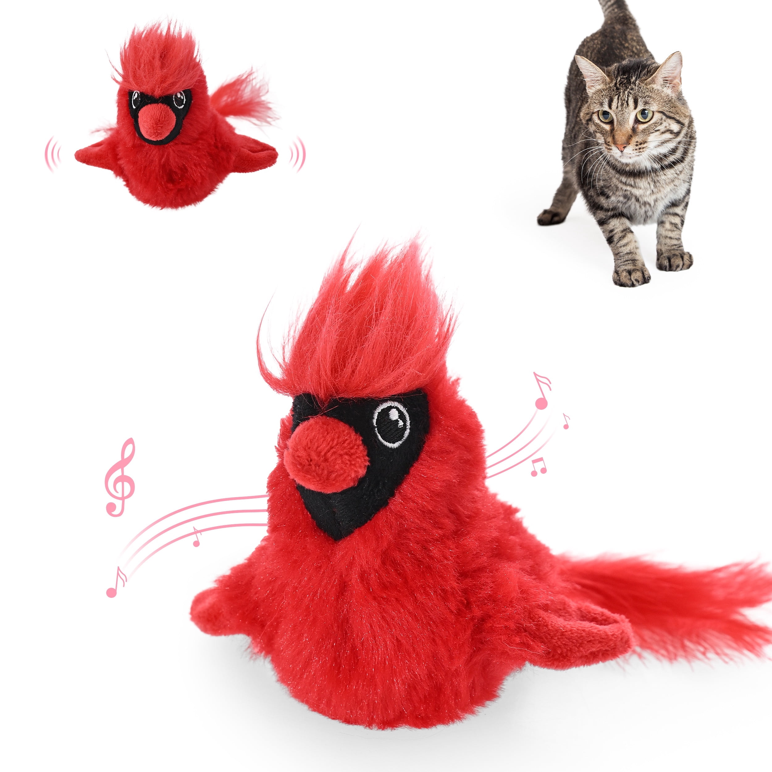 Max & Marlow Cat Toy Rechargeable Flapping Bird, Touch Activated with Realistic Wing Movement