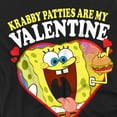 thumbnail image 2 of Spongebob Krabby Patties are my Valentine Women's Crew Sweatshirt, Black, Large, 2 of 5