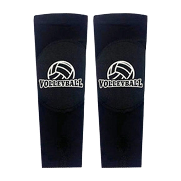2 piezas de guantes de manga de brazo de voleibol, esposas de voleibol, guantes de manga de entrenamiento para Negro