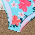 thumbnail image 6 of LRen Girls Swimsuit Set Size 7-8 Spaghetti Strap Floral Print 3 Piece Bathing Suits Comfortable Kids Swimwear for Summer Vacation, 6 of 7