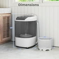 thumbnail image 3 of Costway Portable Washing Machine 5.5 lbs Mini Top Load Washer with Removable Spin-Dry Tub Gray, 3 of 10