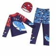 thumbnail image 4 of Odeerbi 3-14 Años Niños 2 Piezas de Manga Larga Rash Guard Conjunto Dibujos Animados Impresión Upf 50 + Traje de Baño de Surf Seco Rápido Con Pantalones Cortos, 4 of 9