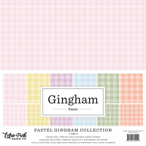 Echo Park Collection Kit 12"x12" - Pastel Gingham