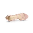 thumbnail image 4 of BLISSFUL STEP Women's Shoes Strappy Stiletto Heels Platform Ankle Strap Open Toe Faux Suede Sandals Dust Pink 7.5, 4 of 7