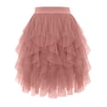 thumbnail image 2 of Tulle Skirts for Women Fairy Skirt Tutu A-Line Mesh Layered Skirts Midi Length High Elastic Waist Long Skirt White Tulle Skirt, 2 of 5