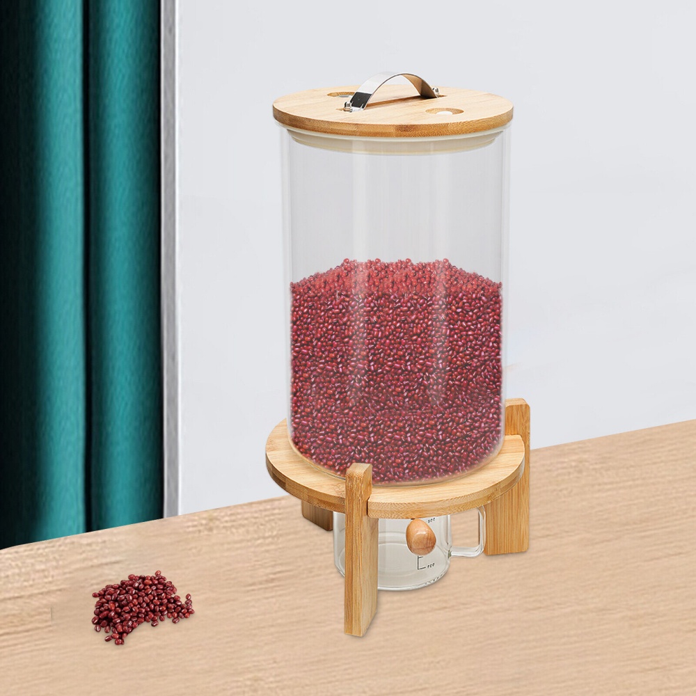 7.5L Airtight Dry Food Storage Container With Cup Ideal Rice Dispenser