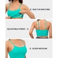 thumbnail image 4 of Alove Women Cropped Built-In Bra Camisole Adjustable Straps Tank Tops,2 -Packs, 4 of 6