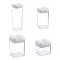 thumbnail image 3 of Wosthever PET fácil de ubicar y clasificar: contenedor de almacenamiento de alimentos transparente con anillo de sellado TPR resistente a la Organizadores de utensilios de cocina L,L 1.2L, 3 of 6