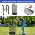thumbnail image 3 of ModFusion 62" Metal Bird Cage Playtop Rolling Stand for Parakeet Lovebird Sun Conure Black, 3 of 10