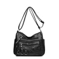 thumbnail image 4 of DGMIOCS Crossboby Bag for Women - Soft PU Leather Multi-Pocket Shoulder Bag Handbag with Adjustable Strap Black, 4 of 6