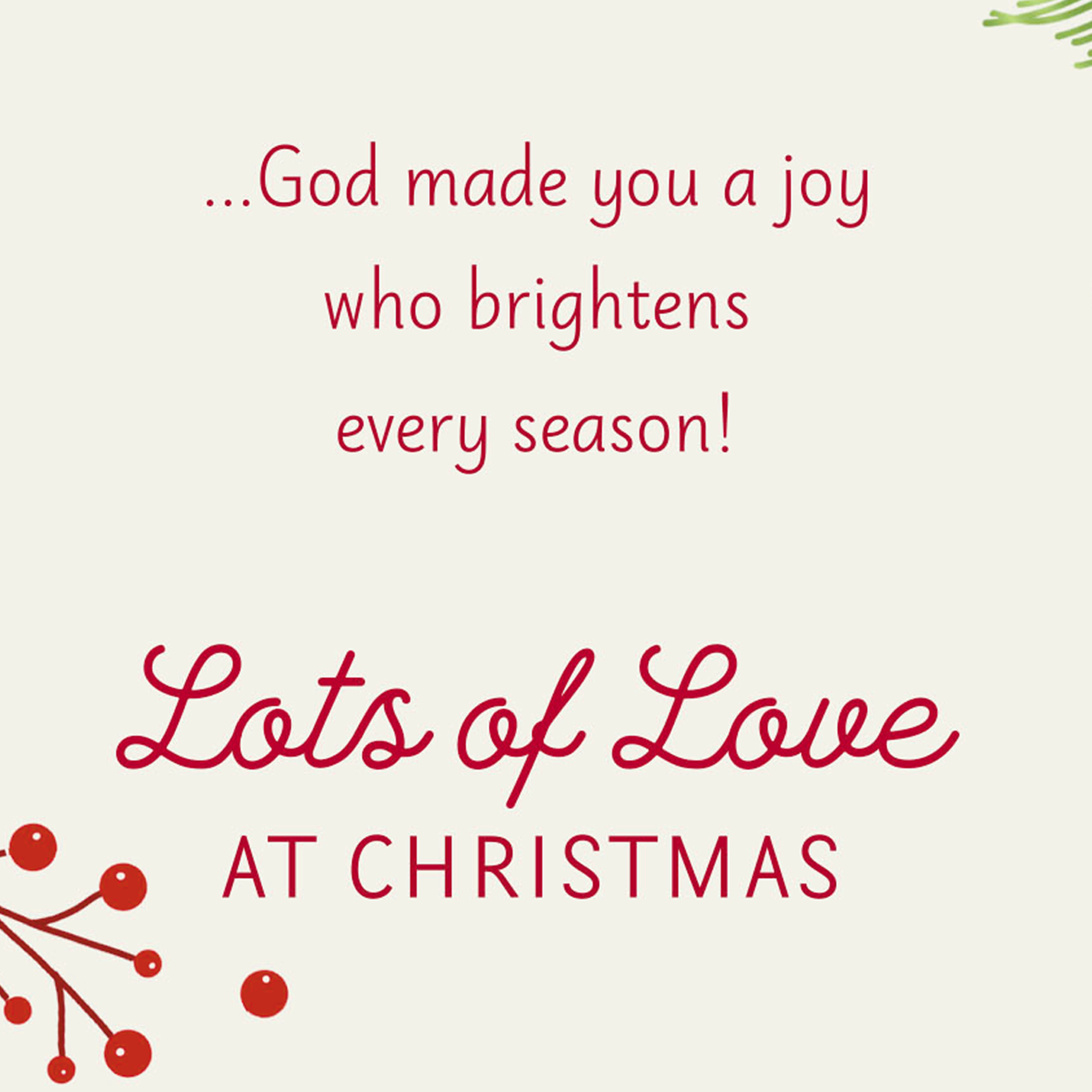 DaySpring Religious Christmas Greeting Card for Godson (God Made You a Joy)