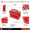 thumbnail image 3 of Caja de seguridad Lockout Tagout Group TRADESAFE Premium Loto, acero de 18 g, 3 of 8