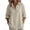Beige, variant on Women's Long Sleeve Work Office Blouse Collared V Neck Button Front Flowy Tunic Tops Curved Hem Roll Tab Cuffs Business Casual, Army Green, L