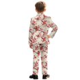 thumbnail image 5 of Whosucclay Cherry Blossom Cardinal Dual Front Pockets Formal Suits, 2 Piece Boys Suit Button & Zipper Closure Polyester Boys Suit Outfit for Wedding Ceremony, 5 of 10