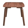 thumbnail image 5 of Miekor Furniture Walnut Finish Modern Contemporary Dining Table 1pc Curved Solid Wood Tapered Legs Wooden Furniture 91475, 5 of 8