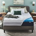 thumbnail image 1 of Sleep Innovations Dual Layer 4 Inch Memory Foam Mattress Topper Queen Size Ultra Soft Support 3 Inch Cooling Gel Memory Foam Plus 1 Inch Fluffy Pillow Top Cover, 1 of 5