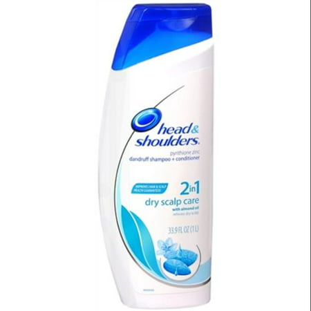 head & shoulders 2 en 1 Soins Scalp Pellicules sèches shampooing et revitalisant 33,90 oz (pack de 2)