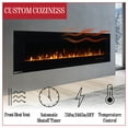 thumbnail image 6 of Northwest 72in Wall Mount Electric Fireplace with Bluetooth Speakers, Black, 6 of 12