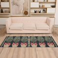 thumbnail image 2 of Yayeee Runner Rug for Bedroom 2'x6' Machine Washable Hallway Non Slip Mat, Beige Striped Trees, 2 of 8
