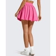 thumbnail image 6 of G4Free Chillwhisp Bubble Tennis Skirts for Women - 14" Mini Athletic Ruffled Hem Casual Skorts Inner Shorts with 4 Pockets, 6 of 7