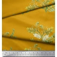 thumbnail image 3 of Soimoi Gold Rayon Fabric Mimosa Pudica Leaves Fabric Prints By Yard 58 Inch Wide, 3 of 3