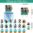 thumbnail image 4 of 32 Pcs For My Hero Academia Party Decoration Set – Includes Backdrop, 18 Balloons, and 13 Cupcake Toppers for Themed Celebrations, 4 of 5
