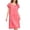 Watermelon Red, variant on Levmjia Womens Nightgown Lightweight Round Neck Lace Solid Color Loose Mini Dress Home Sleep Casual Soft All Night Cozy Bedroom Rest Daily Indoor Relax Wear