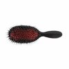 Bass Brushes 220680 Oval Cushion Wild Boar & Nylon Bristle Brush, Black - Large