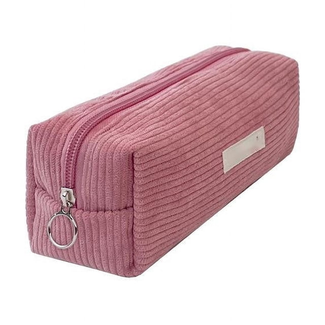 Large Capacity Pencil Case with Zipper School Supplies Organizer Holder for Pens Markers Stationery Middle High School College Office Desk Essentials Teens Adults Boys Girls Portable Pencil Bag