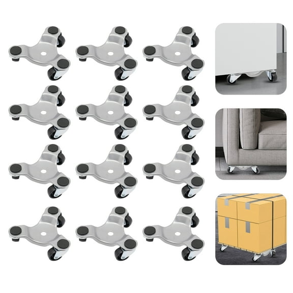 ChicHomey Heavy-Duty Rolling Furniture Dolly with 661 lbs Capacity, Smooth Surface, Pre-Drilled Hole, and 360° Rotatable PP Wheels for Easy Handling