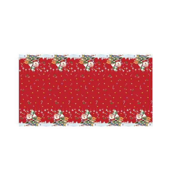 SLYNSHome Tablecloth For Christmas,Santa Claus Aluminum Foil Waterproof And Oilproof Xmas Table Cover, Holiday Party Decorations 137X183cm