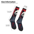 thumbnail image 2 of KLL Red Black Eastern Panda Warrior Print Cool Socks Men's Women's Crew Socks Funny Crazy Novelty Stockings, 2 of 6