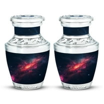 SUBSH Small Galaxy Urn - Cremains Keepsake - Cremation Urns for Human Ashes Adult Female - Urns for Human Ashes Adult Female Mom - Cremation Urns for Adult Ashes Women (3 INCH Pack of 2)
