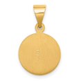 thumbnail image 4 of 18K Polished and Satin Solid Saint Jude Thaddeus Medal Round Pendant 18XR30, 4 of 4