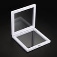 thumbnail image 4 of Unique Bargains 3D Floating Display Frame Coin Jewelry Case Holder with Base 5.5' x 5.5' White 5pcs, 4 of 6