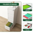 thumbnail image 6 of Dtwnek 4 Drawer Metal Locking Vertical File Cabinet with Wheels, Lockable Cabinet for Home & Office, White, 6 of 10
