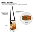 thumbnail image 6 of HELLHERO Crossbody Bags Polyester with Zipper Maple Leaves for Travel Unisex, 6 of 7