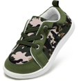 thumbnail image 1 of Zapatos STQ KIDS para niños pequeños, puntera ancha, camuflaje verde militar, talla 4, 1 of 9