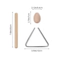thumbnail image 4 of Miangastore Ensemble d'Instruments de Percussion Triangle Bois Métal 1Ensemble 5.4x2x7in, 4 of 8