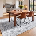thumbnail image 3 of Lalado 5ft x 8ft Area Rugs for Living Room Washable Rugs Boho Floral Carpet Soft Low Pile Non-Slip Rug for Bedroom Dining Room Indoor Vintage Home Decor, Gray, 3 of 11