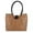 Dark Tan, variant on Textured Synthetic Leather Tote Handbag with Handle (Women)