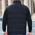 thumbnail image 5 of BSDJILFG Big and Tall Mens Puffer Vest Full Zip Up Quilted Vest Oversized Fit Sleeveless Raglan Outerwear for Camping, 5 of 7