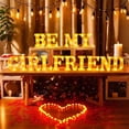thumbnail image 2 of Be My Girlfriend" LED Light-Up Letters Set - 14 LED Letters & 1000 Rose Petals for Valentine's Day Proposal Decor, 2 of 8