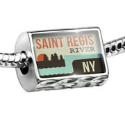 Bead USA Rivers Saint Regis River - New York Charm Fits All European Bracelets