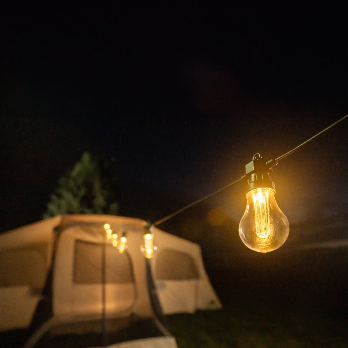 Brightz Edison Bulbs Light String – 15ft Plug-In Patio Lights, Warm White