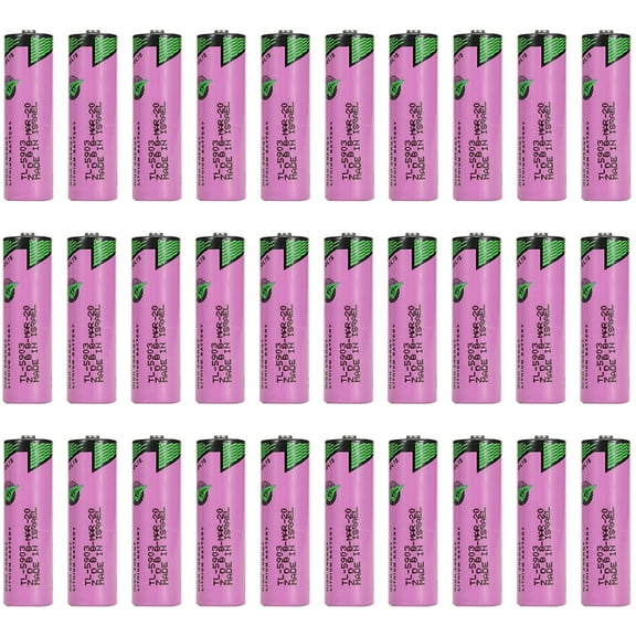 (30-Pack) 3.6V 2400mAh TL-5903 AA Lithium Battery for Tadiran TL-5903 SL-360 S7-400 ER14505 TL-2100 6ES7971-0BA00, for Siemens S7-400 PLC Machine, CNC Machine