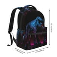 thumbnail image 2 of Pofeuu Futuristic Purple Panther Print Backpack for Men and Women - Basic Bookbag Casual Daypack Backpacks for College Work Travel-One Size, 2 of 5