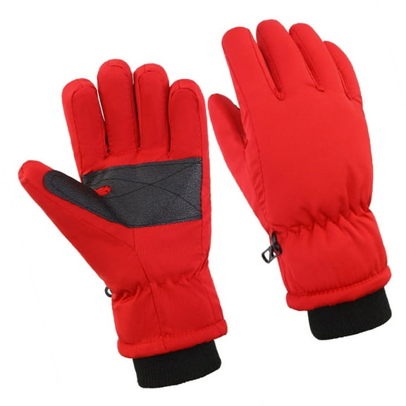 Waterproof Kids Ski Gloves Insulated Warm Winter Gloves Split Finger Design For Cold Weather Outdoor Activity